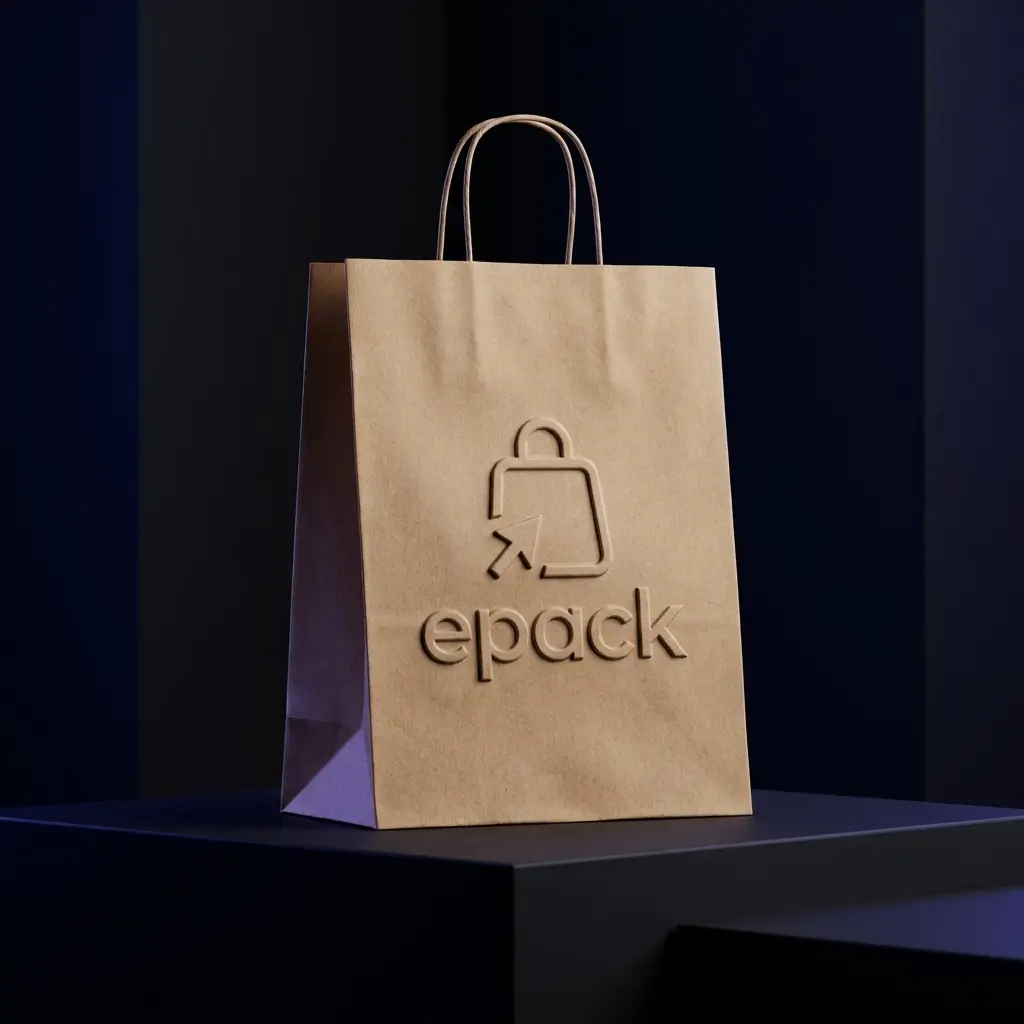 Bolsa kraft marrón con asa twist personalizada por EPACK