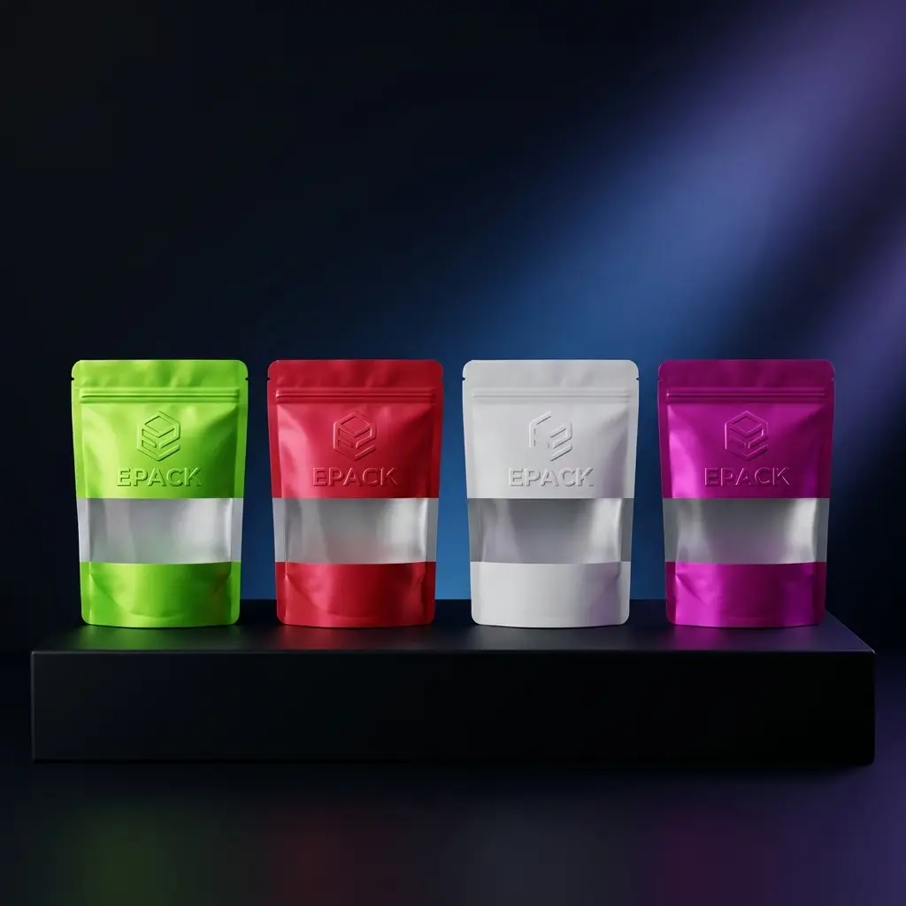 Bolsa trilaminada aluminizada con ventana por EPACK